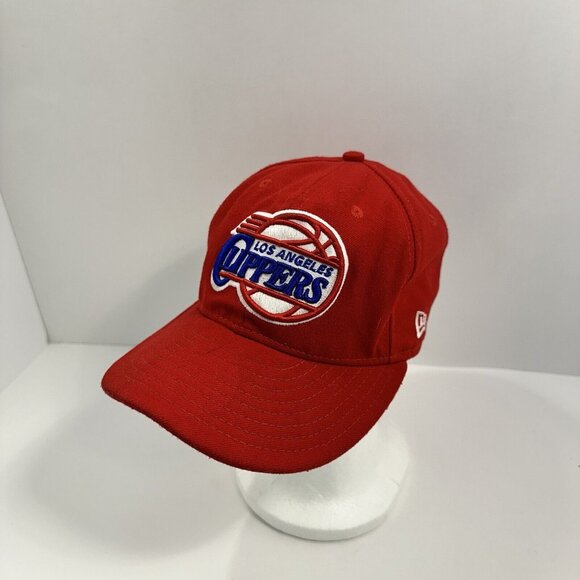 Vintage Los Angeles Clippers Red Twins Hat Cap Throwback Retro Logo Size 7 - Picture 1 of 5